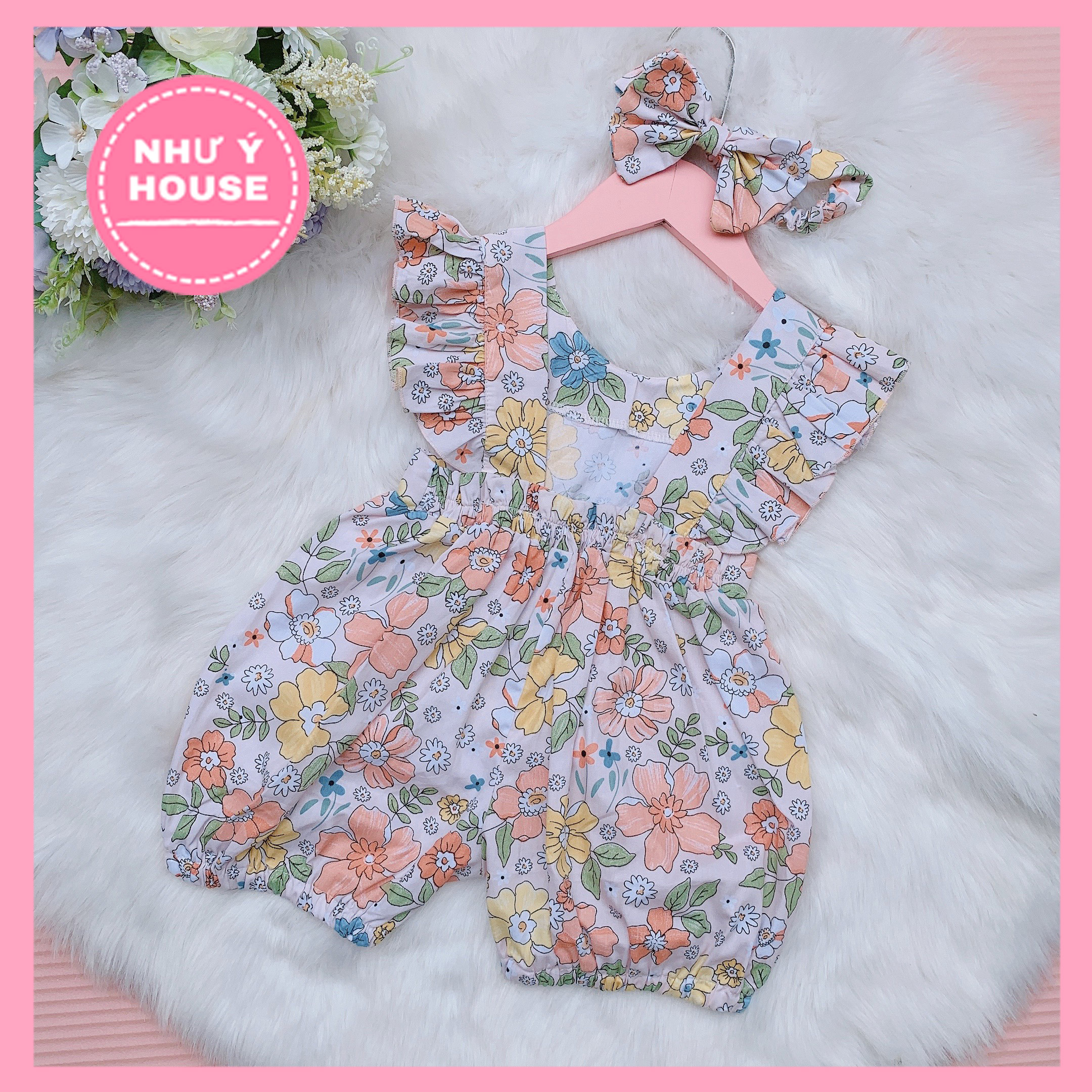 Set jumsuit bé gái dễ thương -  thiết kế Như Ý House - set đồ cho bé gái