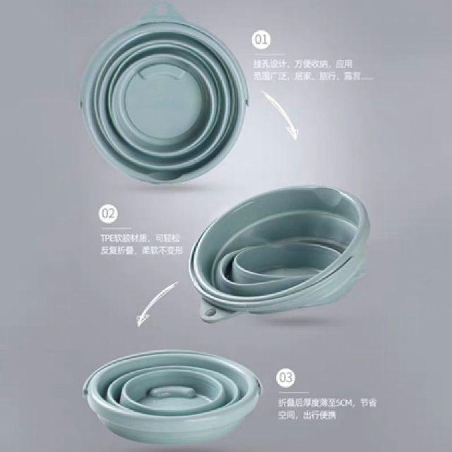 Xô gấp gọn thông minh 3 cỡ siêu bền, không lo vỡ TA