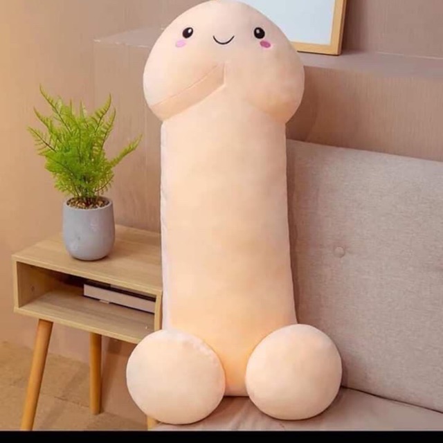 Gối ôm gấu bông hình con ciu siêu dễ thương 1m màu Nude
