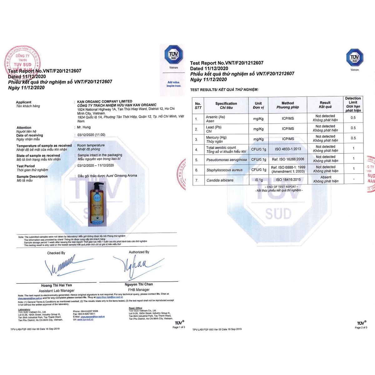 [COMBO Siêu Khuyến mại] AURÉ, Sữa tắm thảo dược, Nhân sâm + Dầu gội thảo dược, Nhân sâm, Chai 300ml