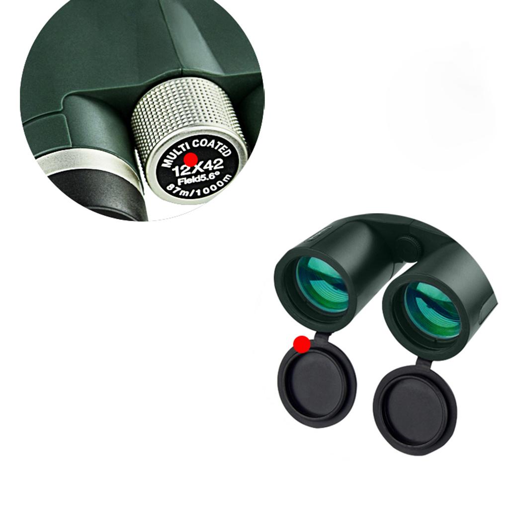 High Power 12X42 Portable Binoculars Telescope BAK4 Prism Optical Lens