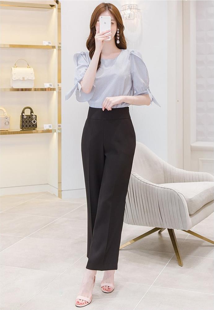 QUÂN ÂU NỮ ỐNG SUÔNG KHÓA SƯỜN