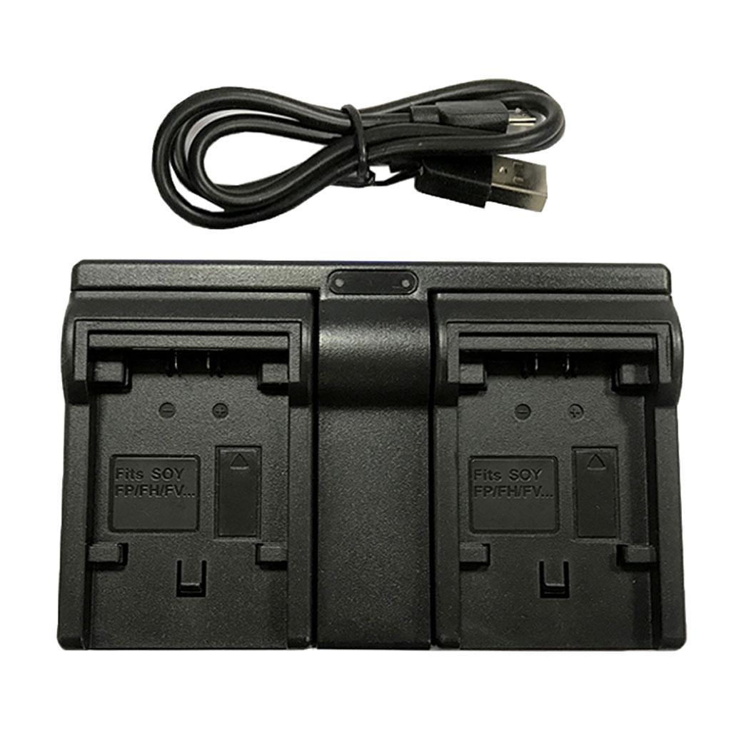 Camera Smart Charger Two-channel Charging Dock for NP FV100 Batteries