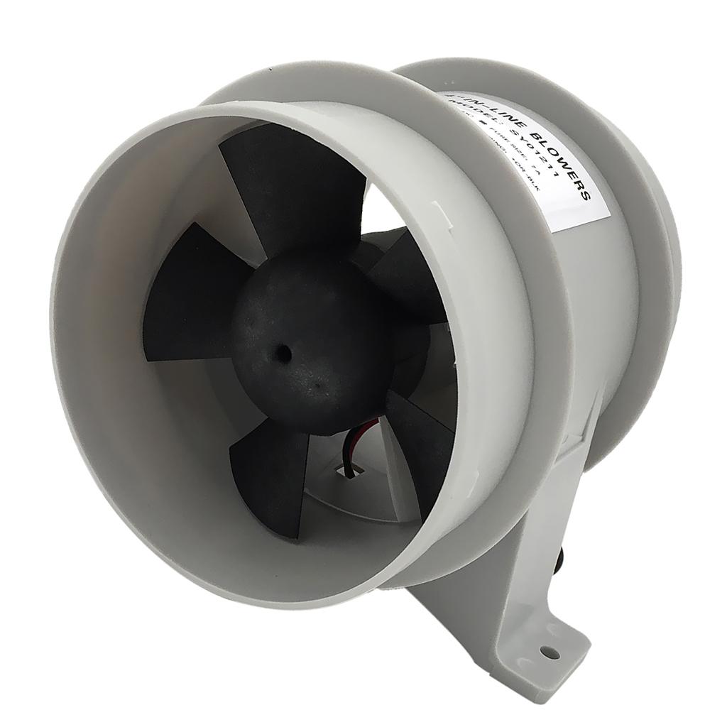 Marine 4" In-Line Bilge  Blower 12 Volt Water Resistant White Suit Boat