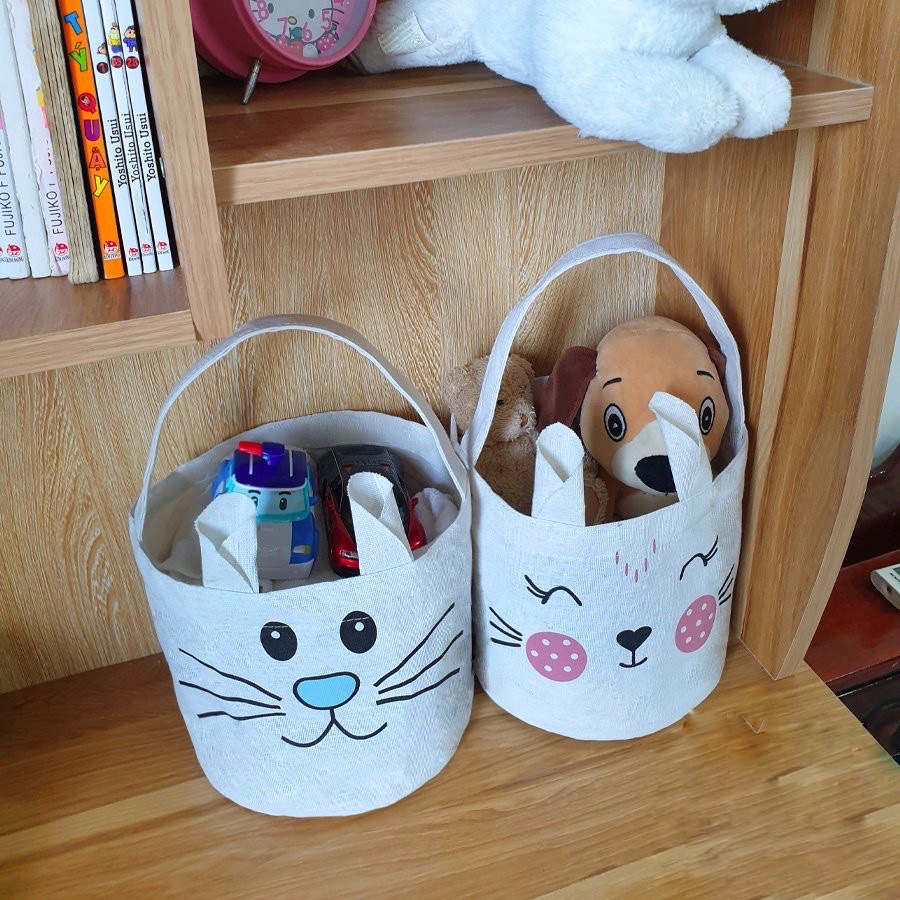 GIỎ ĐỰNG ĐỒ CÁ NHÂN mini siêu cute chống thấm size đường kính 20cm, cao 20cm