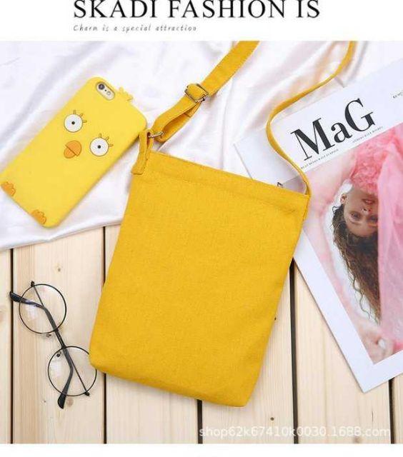 Túi tote, Túi vải, Túi tote đeo chéo, túi xách mini, túi tote mini, túi tote hình cô gái, túi đựng ipad mini