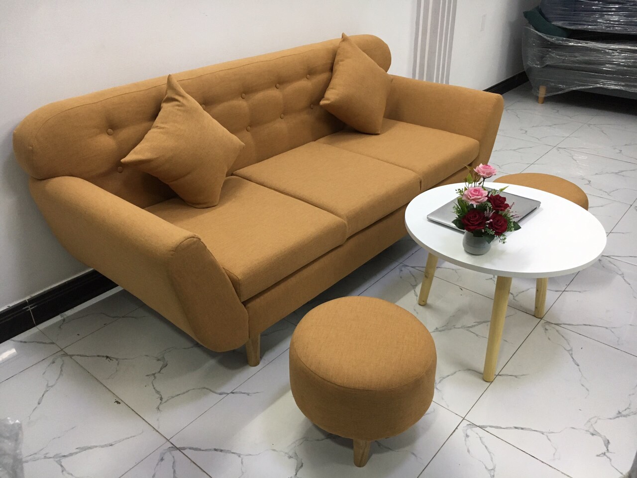 Bộ sofa bằng nội thất linco phòng khách 03- Nâu