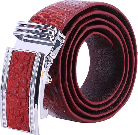 Thắt Lưng Nam Da Cá Sấu Gai Đuôi Bản Lớn Huy Hoàng HT4723 - Nâu Đỏ