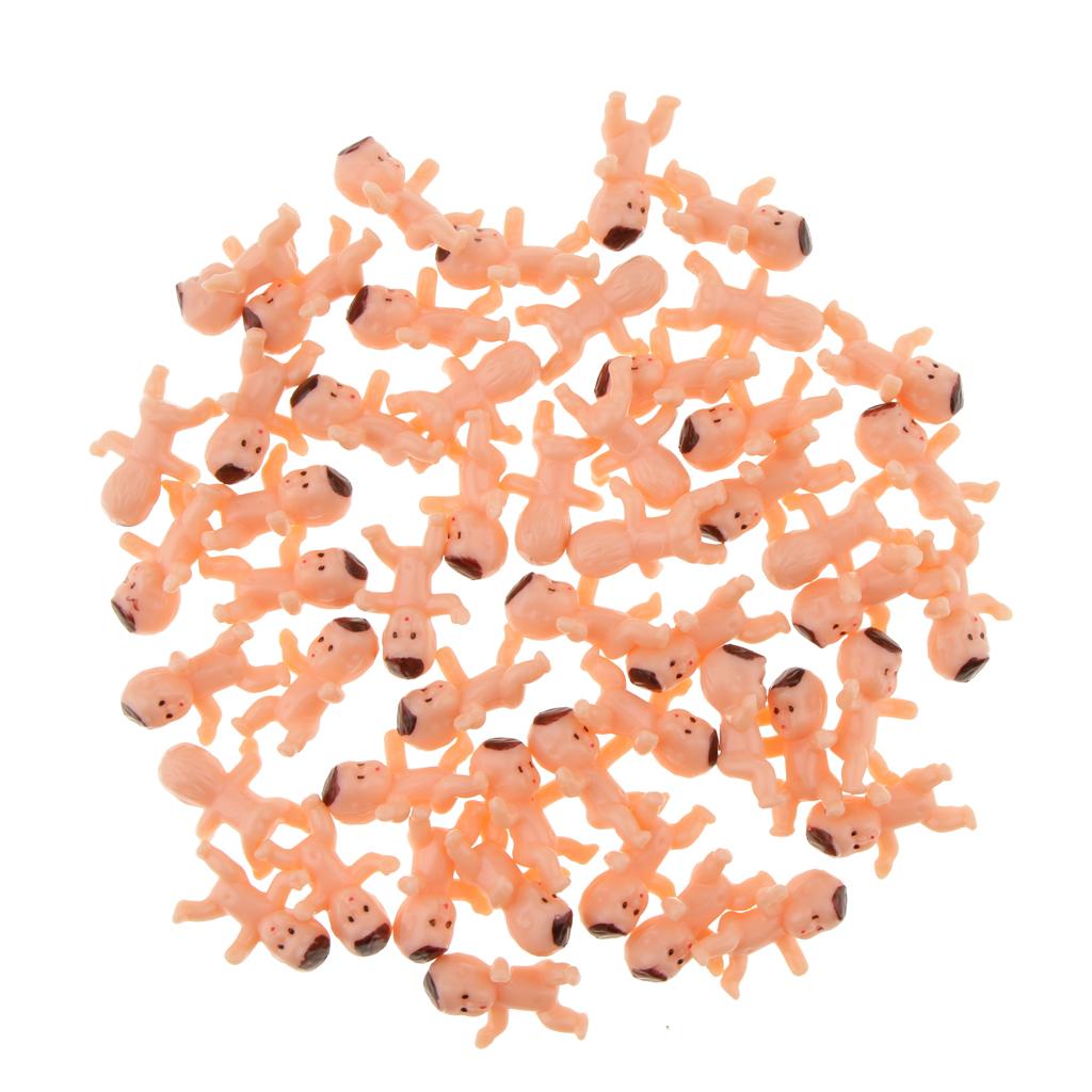 50pcs Mini Newborn Baby Doll Toy Baby Shower Decor Party Bag Filler