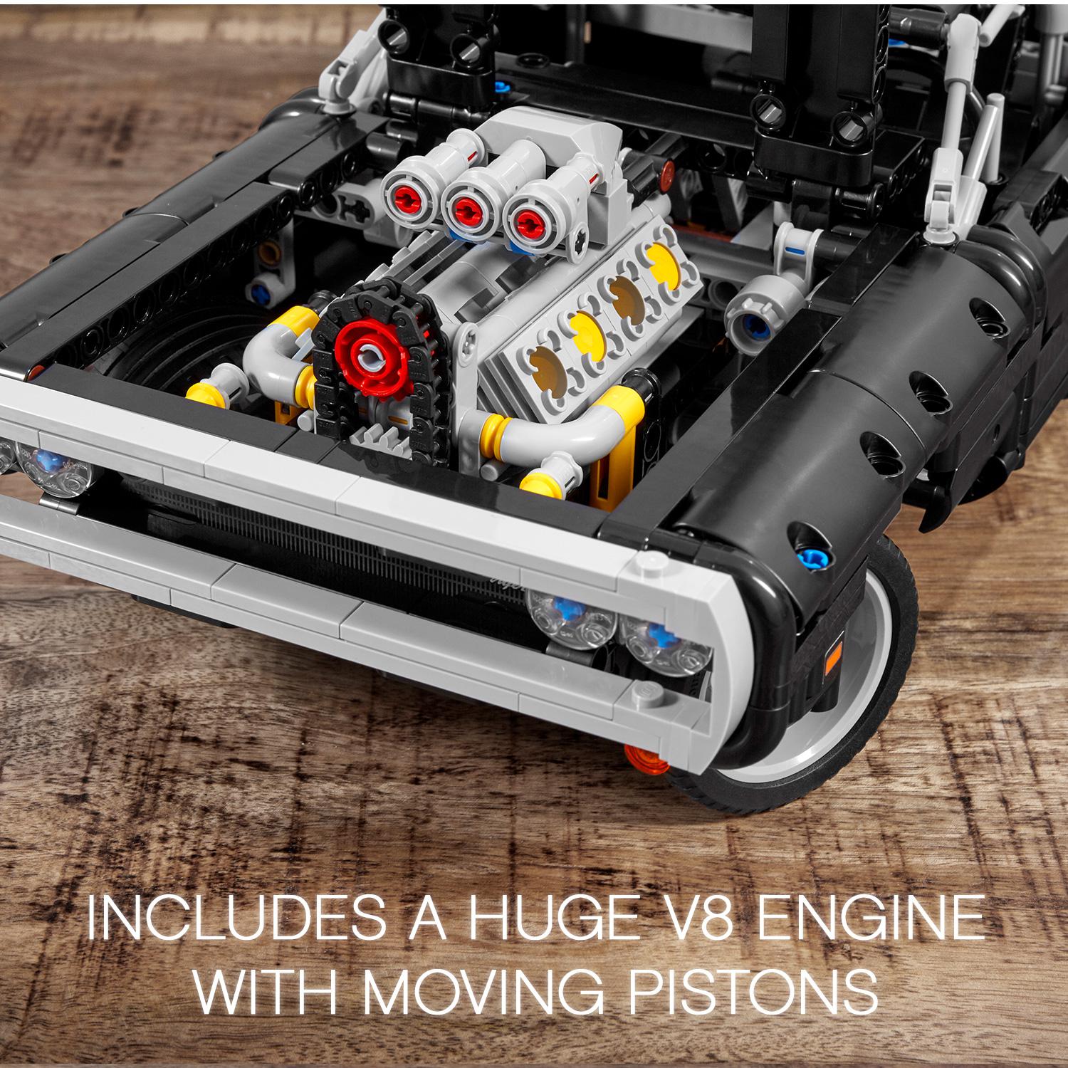 Đồ chơi lắp ráp mô hình LEGO TECHNIC ALL Siêu Xe Dom's Dodge Charger màu đen huyền bí 42111