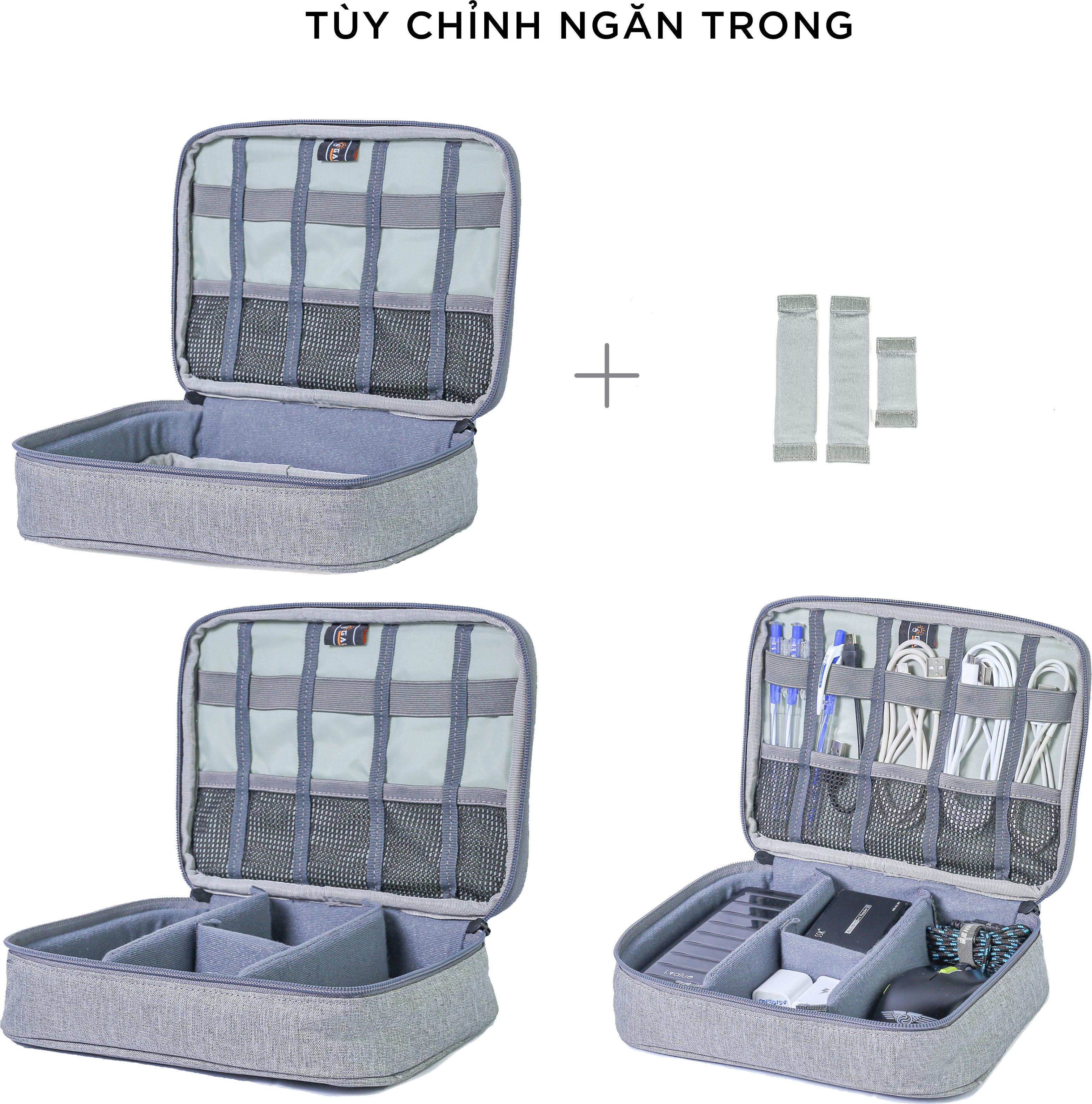 Túi Bảo Vệ Phụ Kiện Thông Minh Đa Năng Cao Cấp Galaxy Store GTPK01 (24x17x6.5 cm) - Hàng Chính Hãng