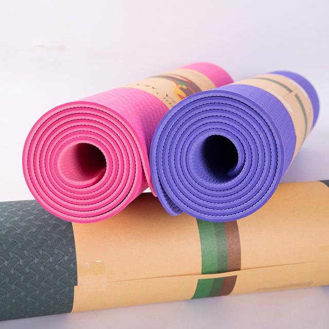 Thảm Tập Yoga TPE 2 Lớp 6mm Siêu Bền (TẶNG TÚI ĐỰNG THẢM )