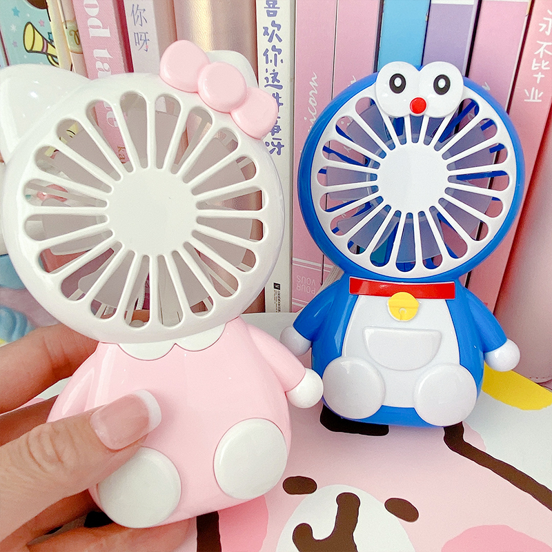 Quạt Cầm Tay Hình Mèo Hello Kitty đáng yêu - Giao Ngẫu Nhiên