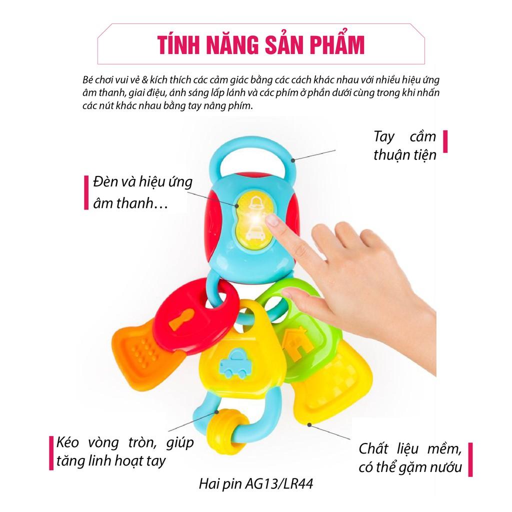 Chìa khóa đồ chơi phát nhạc kiêm gặm nướu Winfun 0185, nhựa cao cấp an toàn cho bé - tặng đồ chơi tắm 2 món