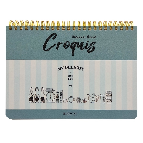 Vở Vẽ Oxford A5 50'S - #11 Cat &amp; #12 Café - D116A5 - Màu Xanh