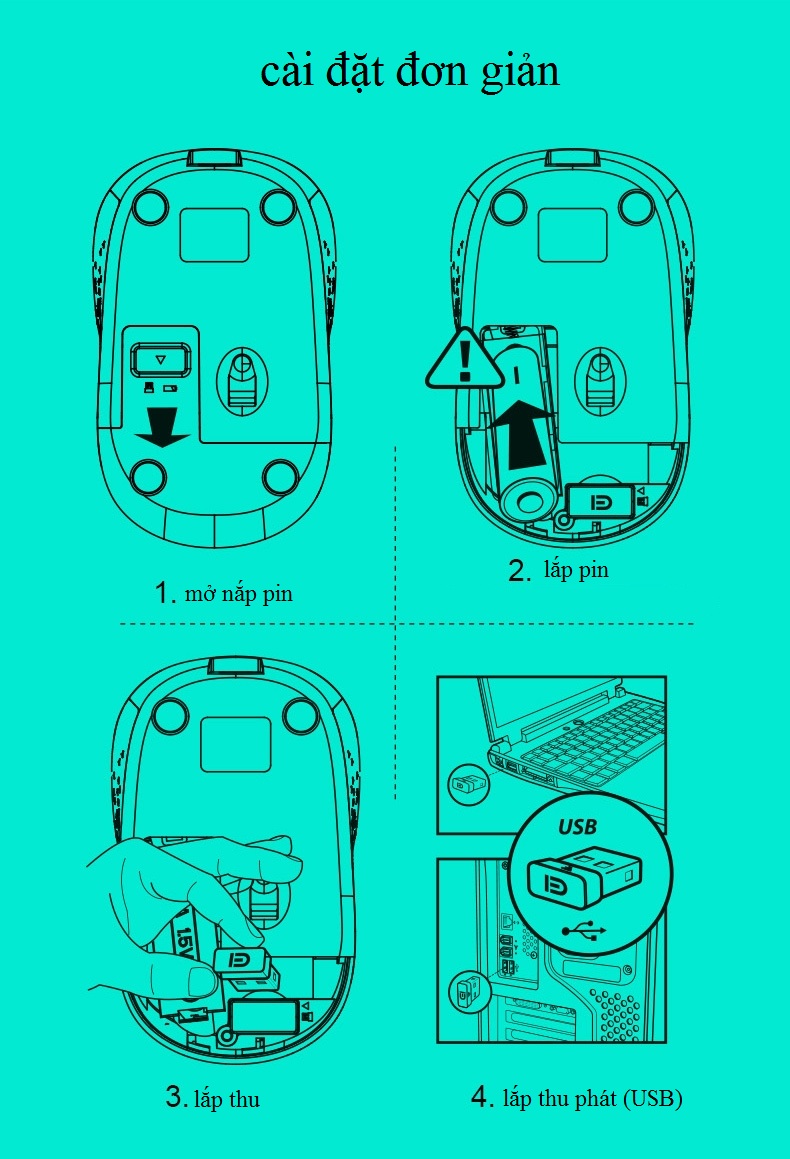 Chuột Không Dây In Hình Đáng Yêu V-10