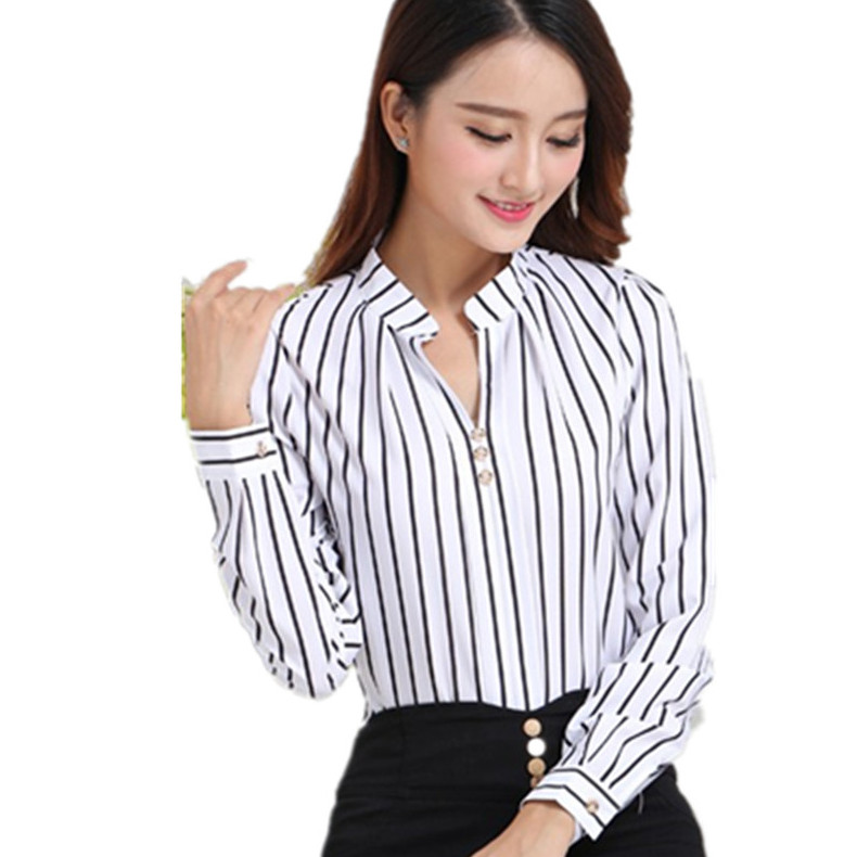 Áo Sơ Mi Nữ Dài Tay Kẻ Sọc Thời Trang