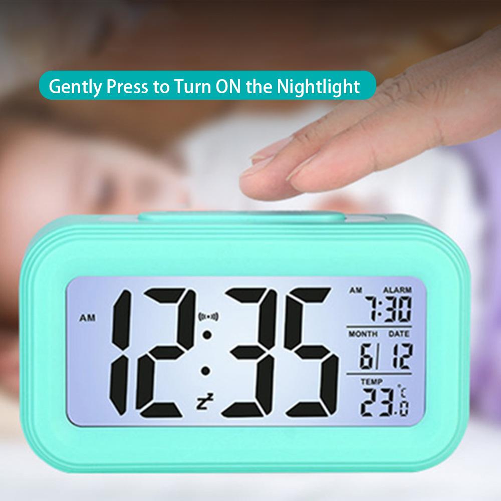 Đồng hồ báo thức kỹ thuật số đa chức năng với đèn ngủ Đèn LED để bàn