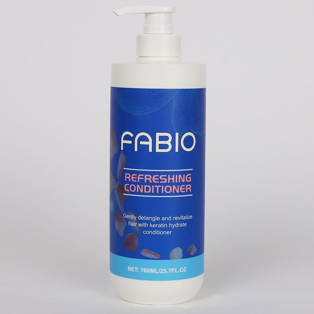 Dầu xả dưỡng chất FABIO Refreshing Conditioner 760ml giữ ẩm sâu cho tóc chắc khỏe, mềm mại, óng mượt