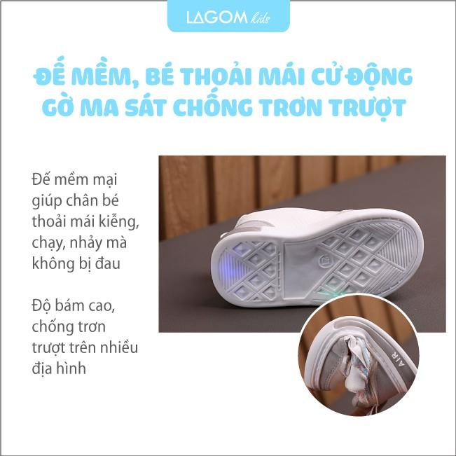 Giày Trẻ Em Bé Trai &amp; Bé Gái - Dáng Thể Thao Quai Dán Có Đèn Nháy| 1-3-5 Tuổi GS168