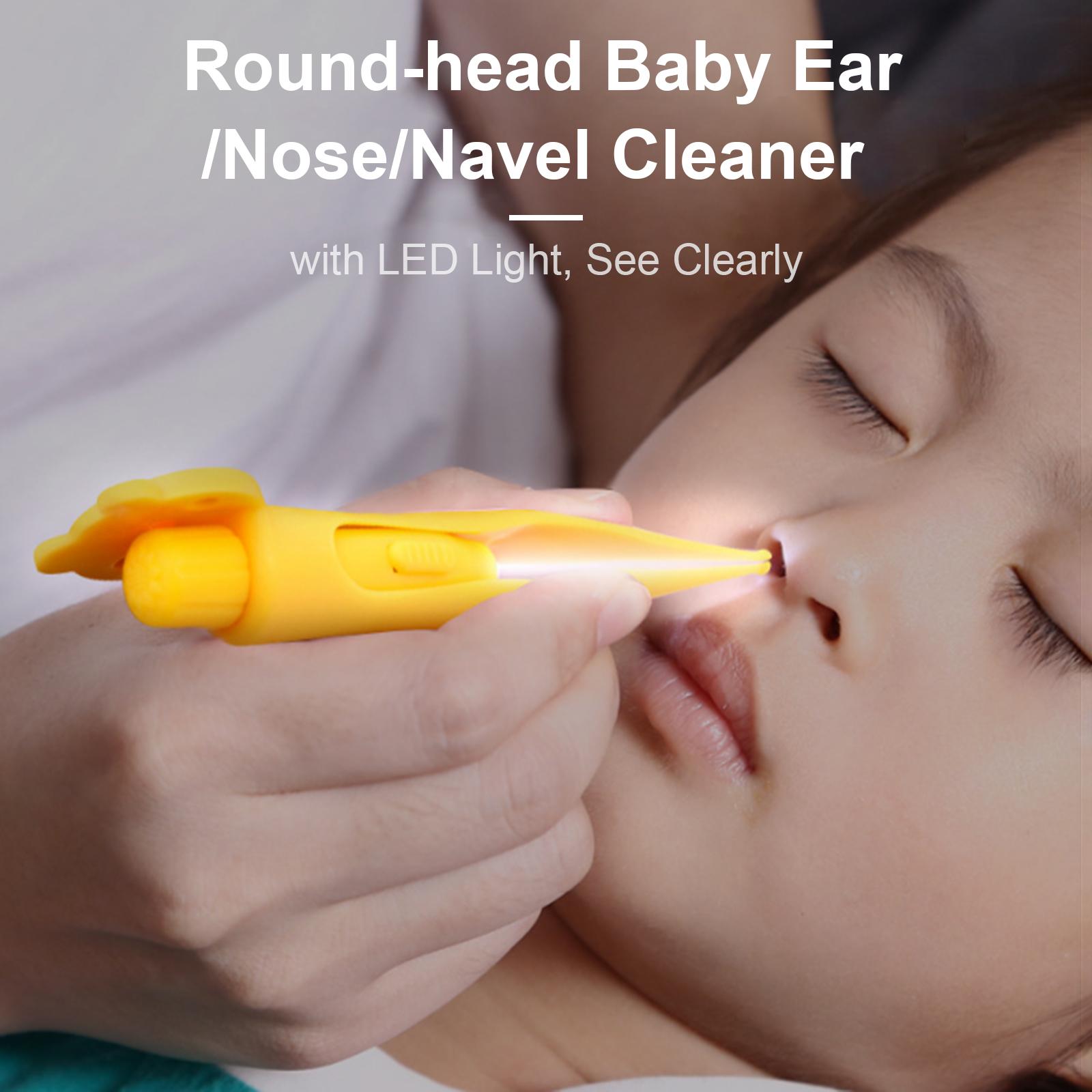 Round-Head Baby Ear Ear/Nose Navel Cleaner Clip Tool Nose Picker with Storage Box