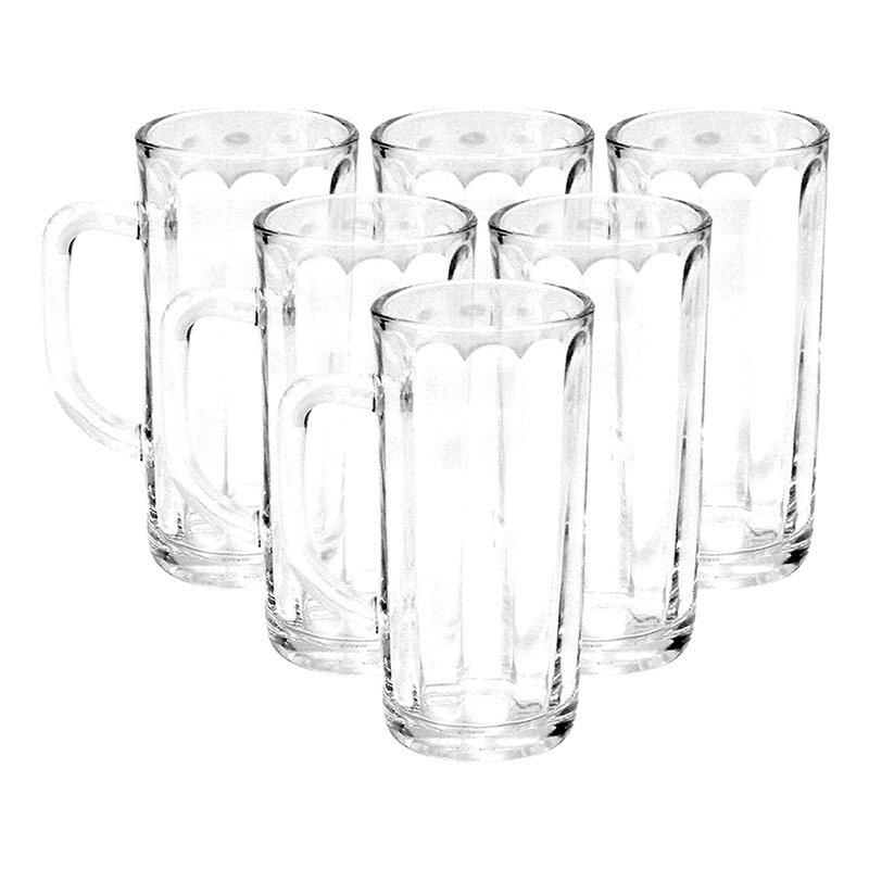 Bộ ly 6 cái Union Glass 367 Ly quai  375 ml  không ngã màu,  sản xuất Thái Lan