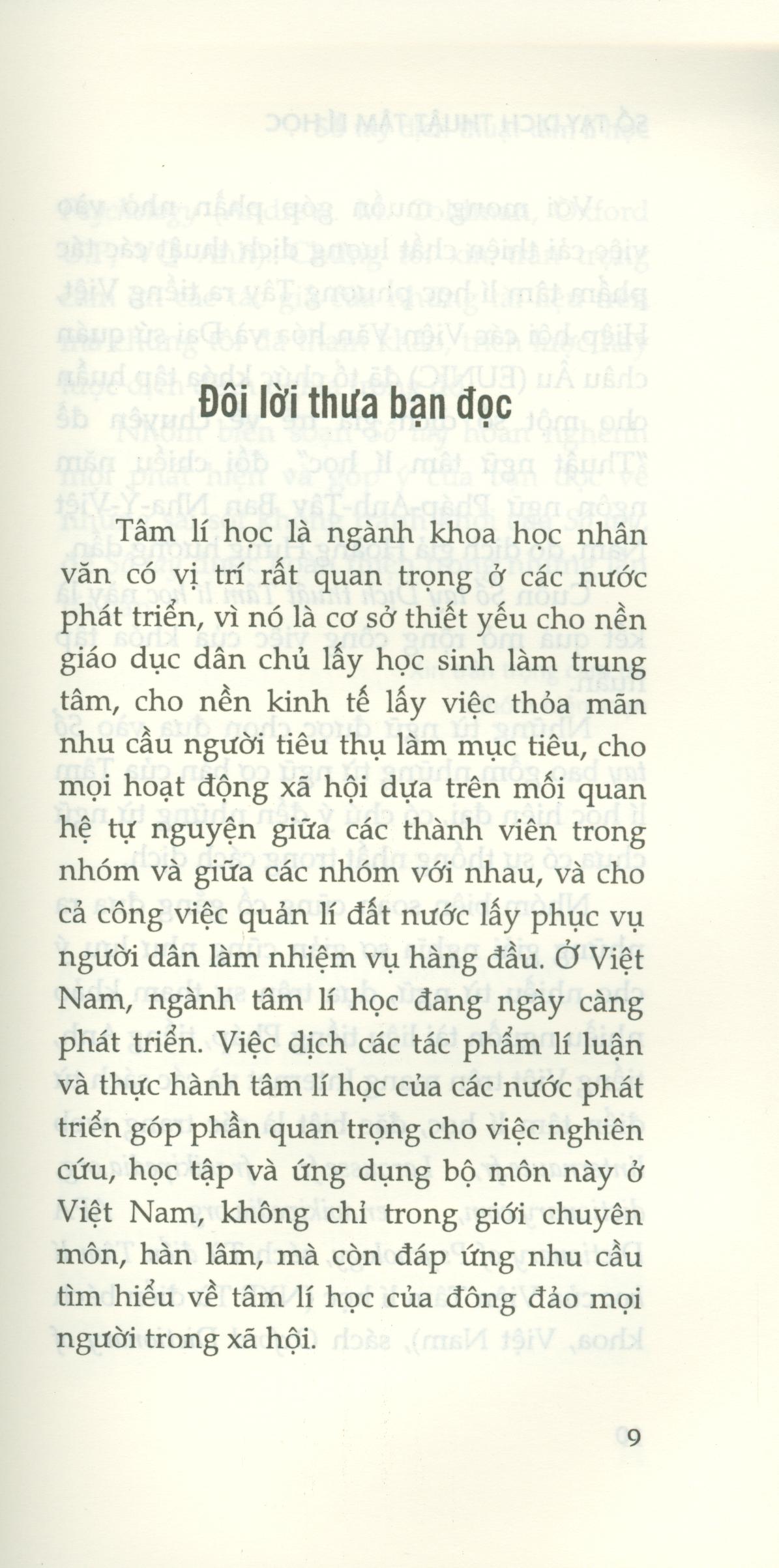 Sổ Tay Dịch Thuật Tâm Lí Học