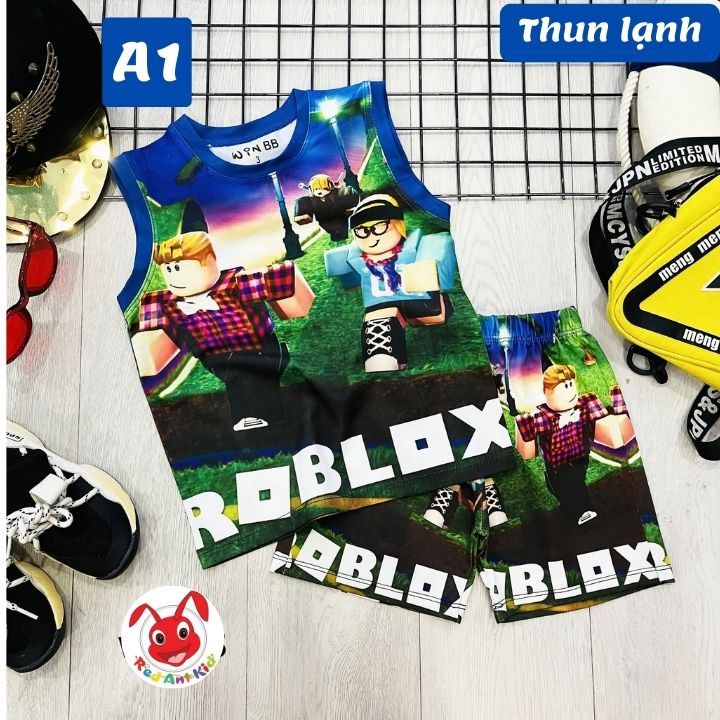 Đồ bộ thun lạnh cho bé trai Roblox từ 10-46kg - giặt không vỡ hình - Kiến Lửa