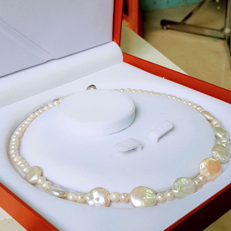 Vòng Cổ Ngọc Trai Tự Nhiên Cao Cấp - Chuỗi Đơn Mix Baroque - Trang Sức Cô Tấm - BALI PEARL (5-13ly) - CTJ3811 - Trắng