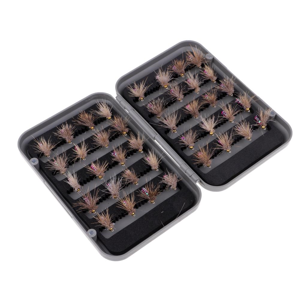 40Pcs/Box Assortment Fly Fishing Flies Simulation Insects Dry Flies