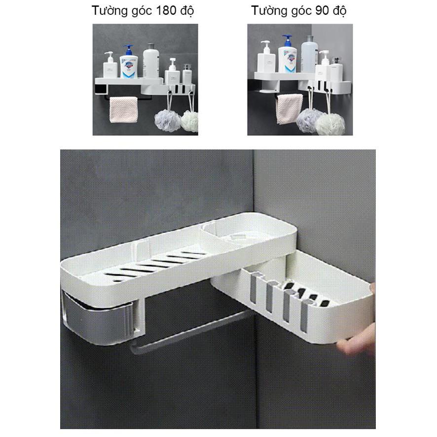 Kệ để đồ đa chức năng xoay linh hoạt không cần khoan bắt vít