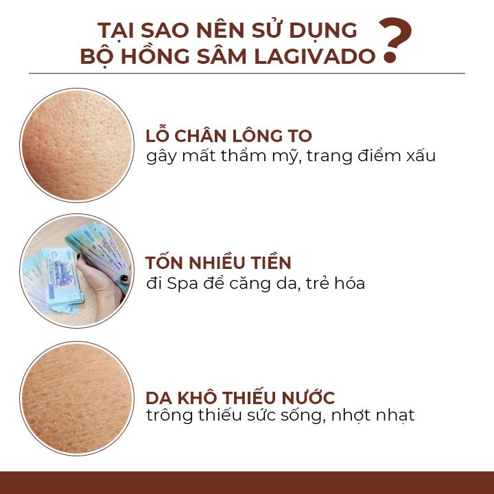 Gel mặt nạ hồng sâm Hàn Quốc Lagivado giảm mụn đầu đen, nâng cơ, se khít lỗ chân lông Dr. Red Ginseng Lifting Pack 50 ml