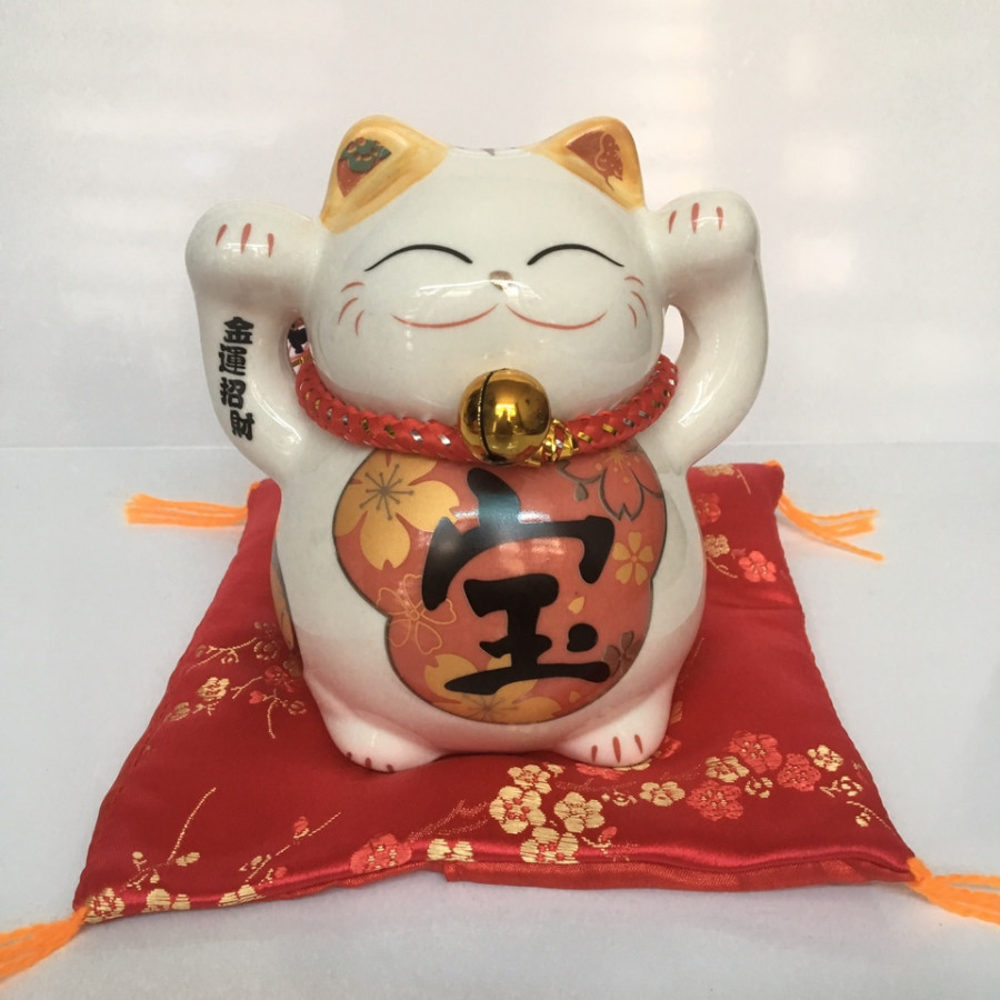 Chú mèo &quot;thần tài&quot; –  Maneki Neko – bằng sứ cao cấp