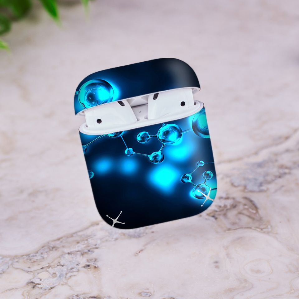 Miếng dán skin chống bẩn cho tai nghe AirPods in hình thiết kế - atk263 (bản không dây 1 và 2)