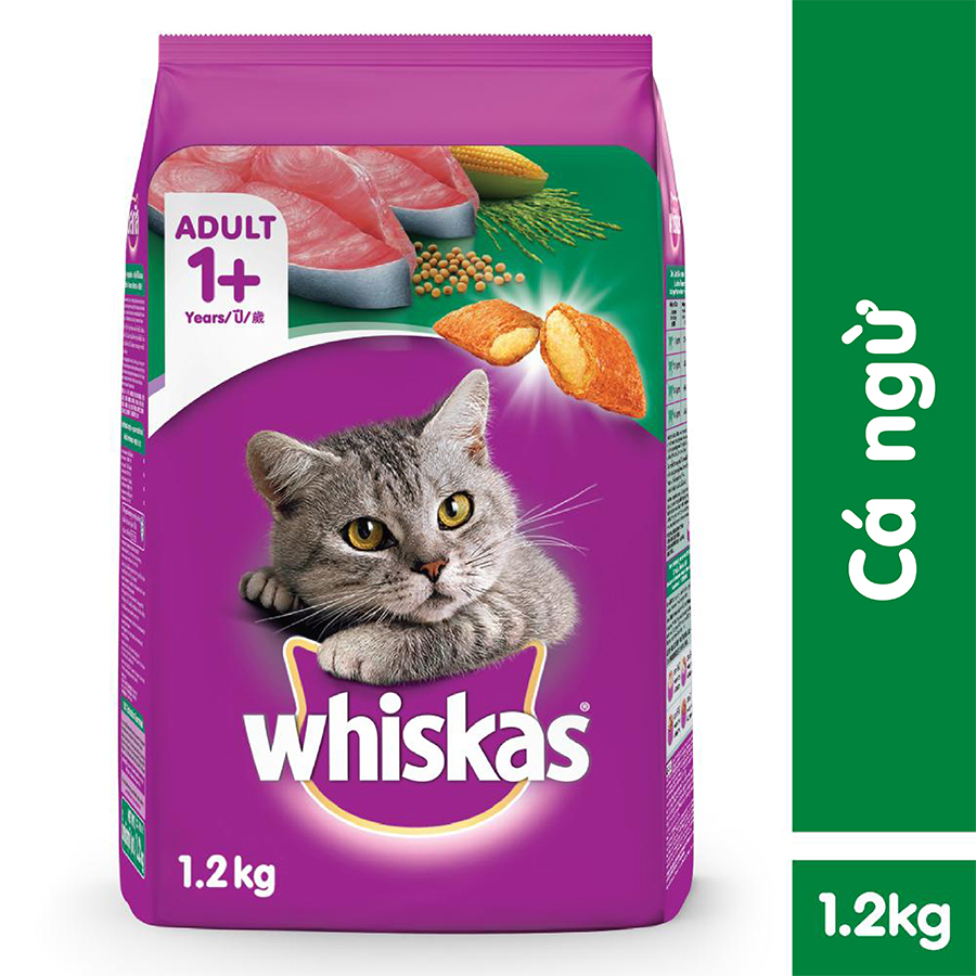 Đồ Ăn Cho Mèo Lớn Whiskas Vị Cá Ngừ Túi 1.2 Kg