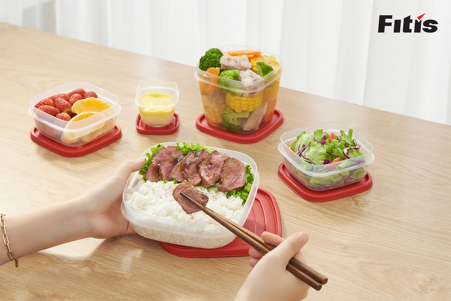 Bộ hộp bảo quản thực phẩm đa năng Nora Ez – Trắng