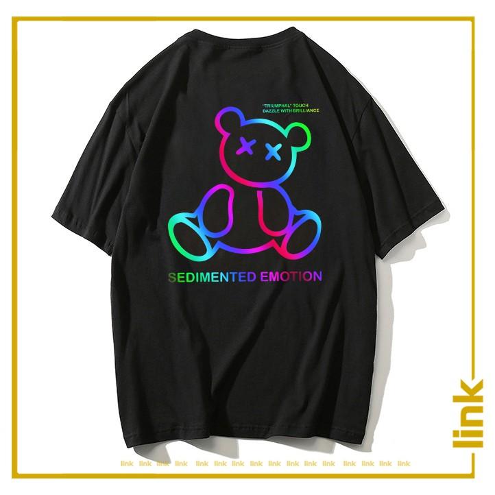 Hình ảnh Áo phản quang GẤU TEDDY KAWS tay lỡ UNISEX ( Đen, Trắng )