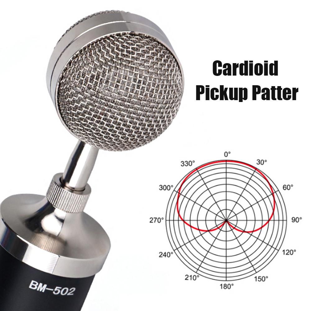 Bộ micrô ngưng tụ Cardioid với Bộ lọc chống va đập bằng nhựa có độ nhạy cao