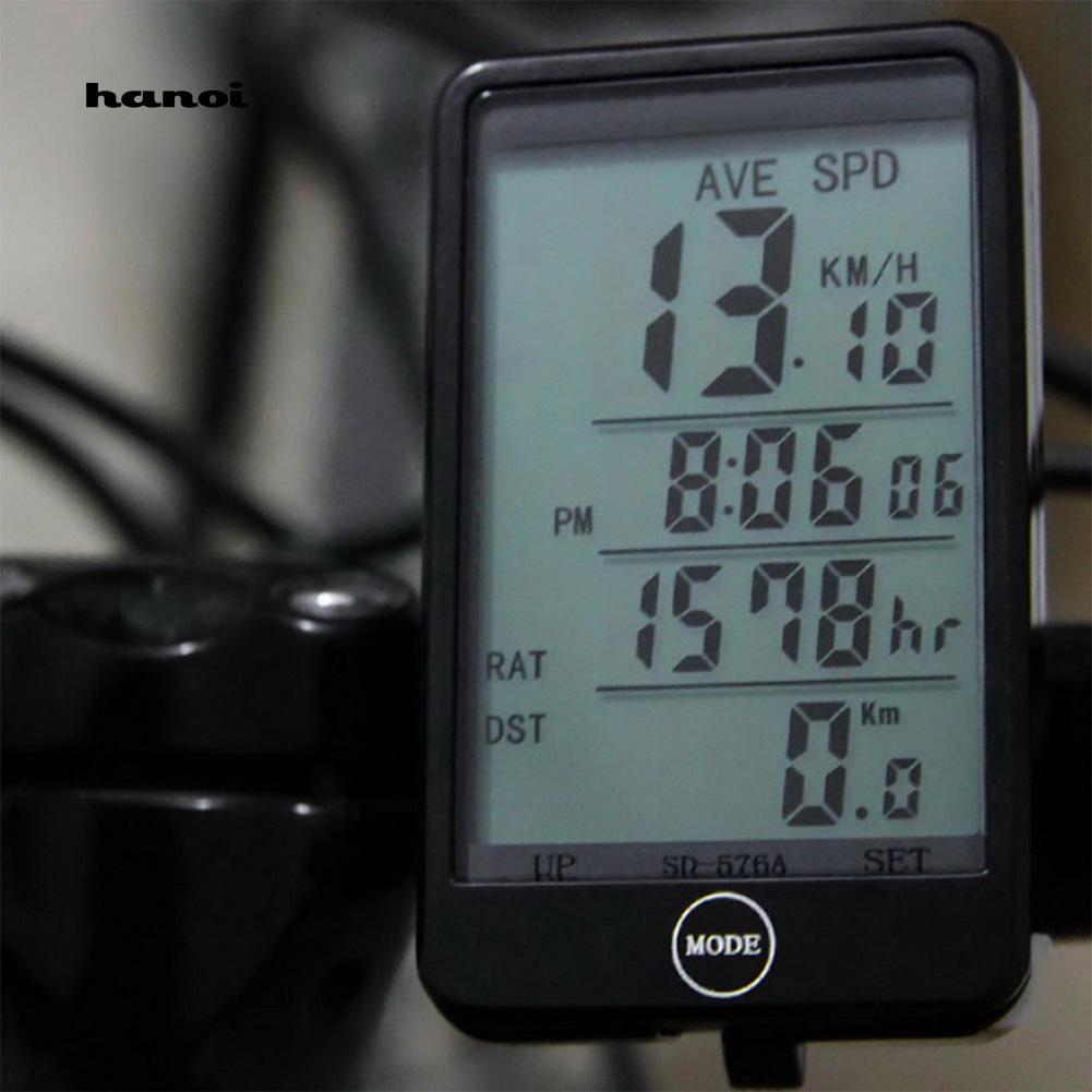 Đồng hồ đo tốc độ chống nước màn hình LCD cho xe đạp