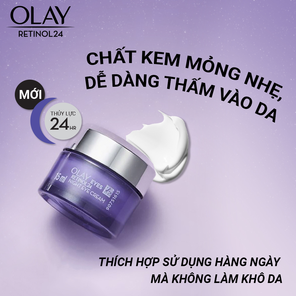 Kem Dưỡng Mắt OLAY Retinol 24 Tái Tạo Da Chống Lão Hóa Toàn Diện 15ml