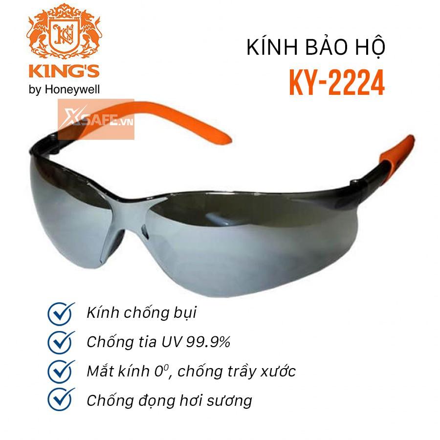 Kính bảo hộ Kings KY2224 Kính chống bụi, tia UV, chống trầy xước đọng sương Mắt kính bảo vệ mắt đi xe máy, lao động