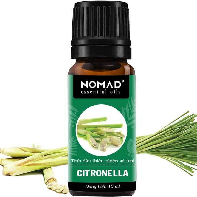 Tinh Dầu Thiên Nhiên Hương Sả Tươi Nomad Essential Oils Citronella 10ml