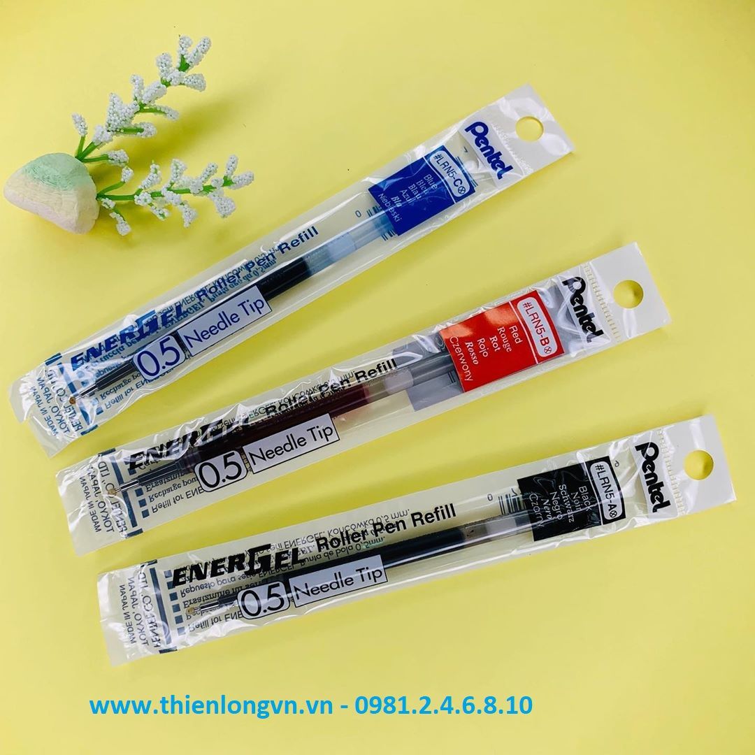 Ruột bút nước energel Pentel LRN5 màu xanh 0.5mm