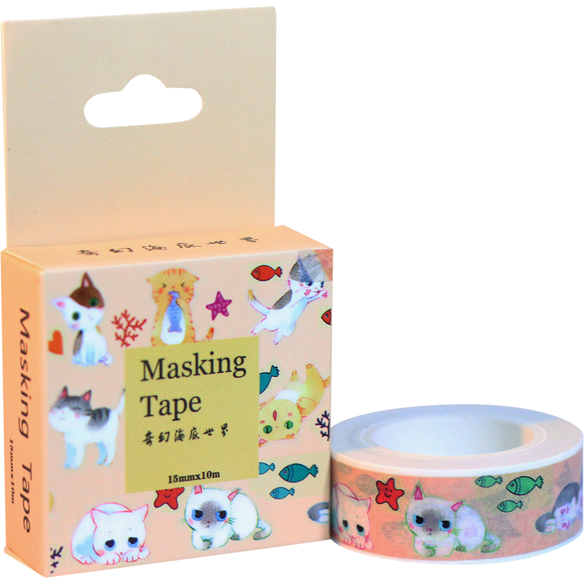 Băng Keo Giấy Trang Trí Masking Tape - Mèo