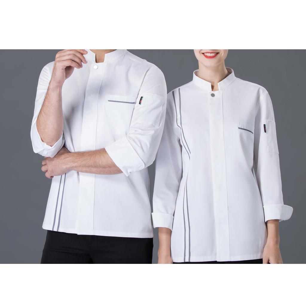 Winter Chef Jackets Long Sleeved Coat Hotels Kitchen Uniforms For Women Men