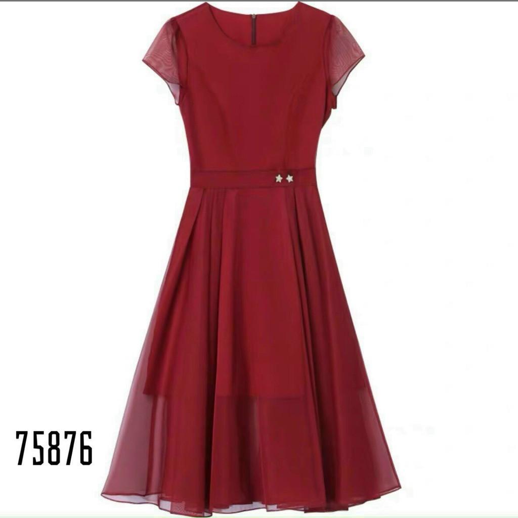 ĐẦM VOAN CHIFFON,CHẤT LIỆU VÃI THOÁNG MÁT,THIẾT KẾ HỌA TIẾT TRƠN NHƯNG KHÔNG KÉM PHẦN SANG TRỌNG