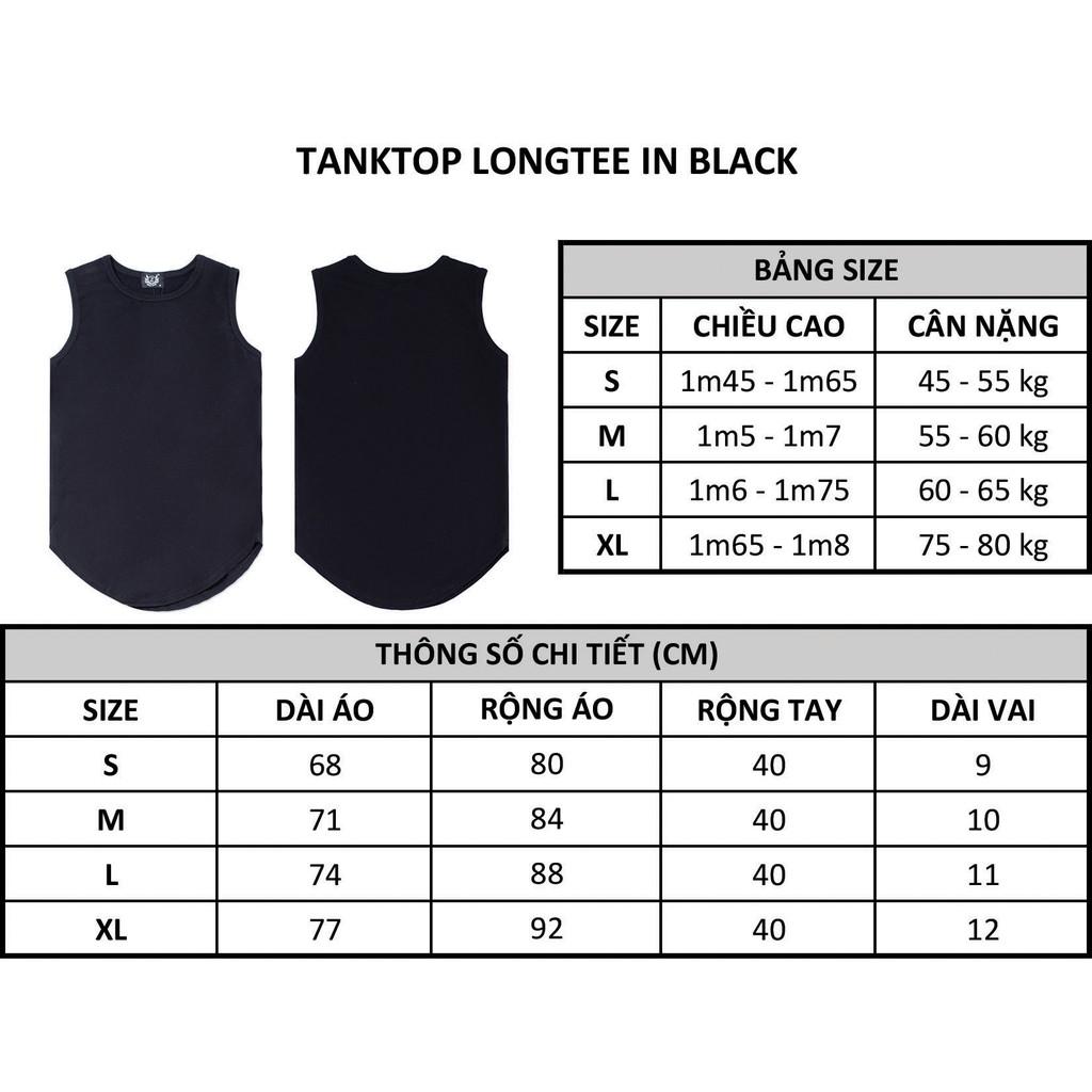 Áo ZOMBIE Tanktop Longtee In Black
