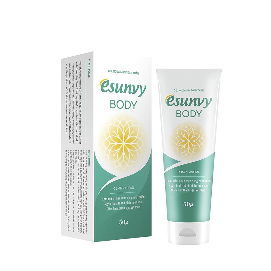 Gel Ngừa Mụn Toàn Thân Esunvy Body - Sạch mụn, hết thâm, mờ sẹo - Tuýp 50g