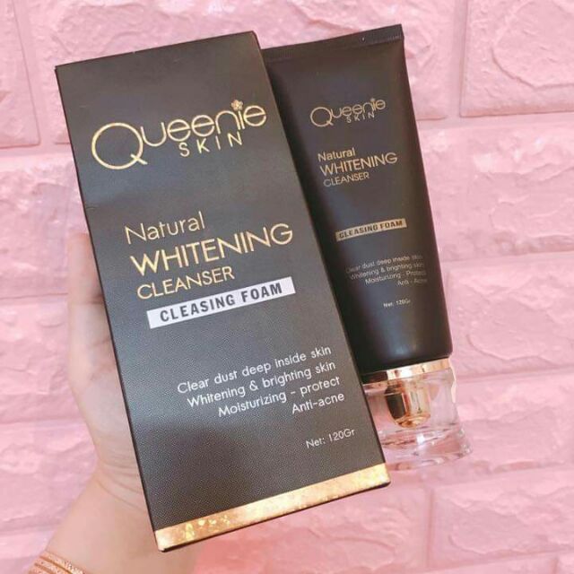 Sữa Rửa Mặt Mầm Gạo Queenie Skin - Làm Sạch Da Cung Cấp Độ Ẩm, Làm Mềm Da, Giúp Ngăn Ngừa Viêm Sưng Lỗ Chân Lông, Ngăn Ngừa Mụn Cám, Mụn Trứng Cá - 120 Gram - Hàng Chính Hãng