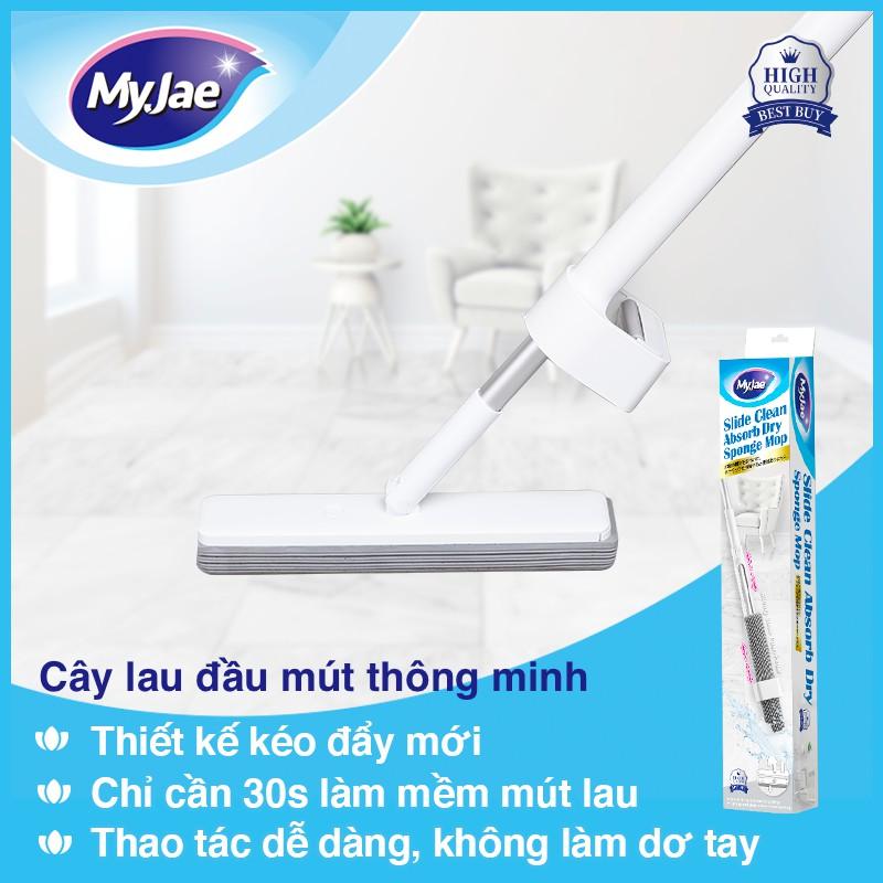 Cây Lau Nhà MyJae Đài Loan Dạng Mút Xốp PVA Thông Minh Lau Sàn Siêu Hút Nước